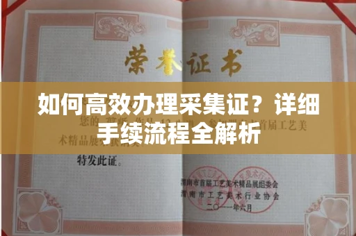 全国如何高效办理采集证?详细手续流程全解析